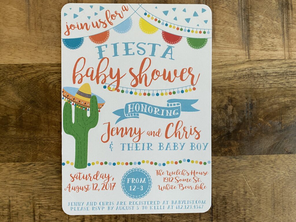 Fiesta Party Invitations and Thank You Cards