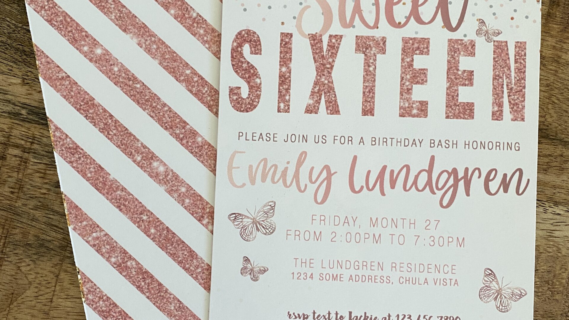 Sweet Sixteen Birthday Party Invitations