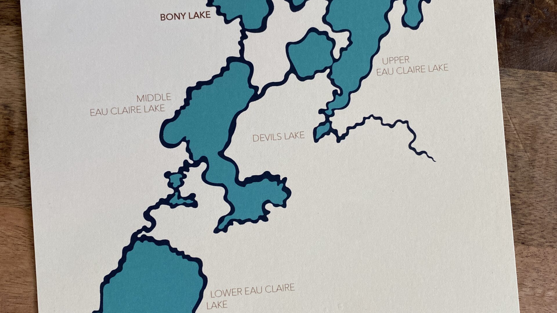 Lake Map keepsake