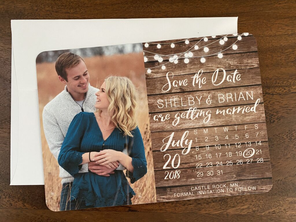 Rustic Wedding Save The Date Cards