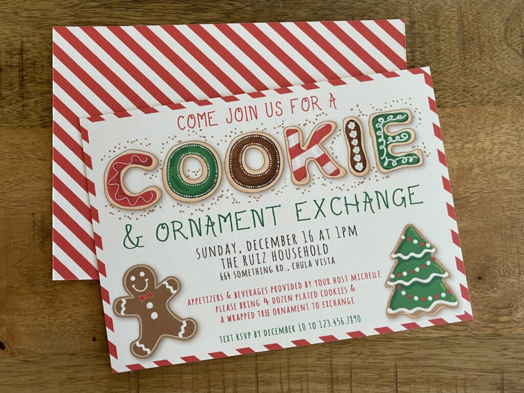 Custom Christmas Cookie Exchange Designs